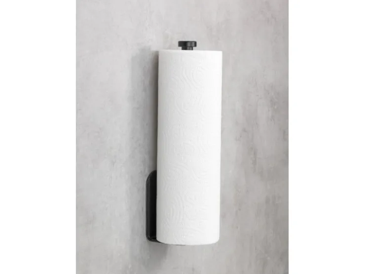 Clearance Wenko Küchenrollenhalter Nio Selbstklebend 27,5 cm x 4,5 cm x 7 cm Schwarz