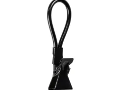 Wenko Küchenhelfer<Klemm-Ösen Metall 1,7 cm x 5,3 cm x 1 cm Schwarz 4 Stück