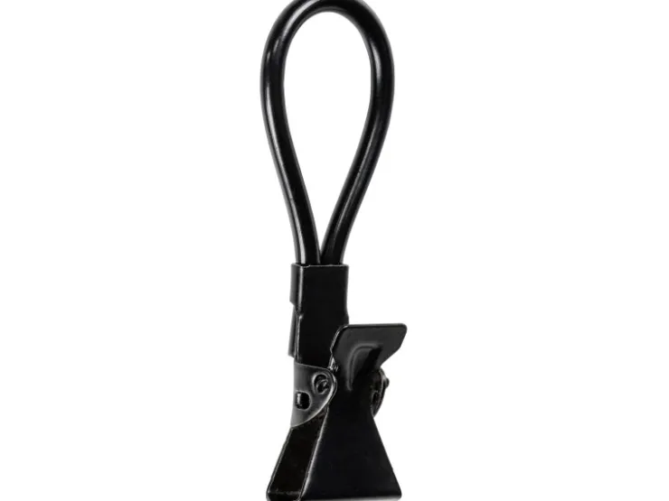 Wenko Küchenhelfer<Klemm-Ösen Metall 1,7 cm x 5,3 cm x 1 cm Schwarz 4 Stück