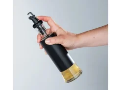 Wenko Vorratsbehälter<Öl & Essig Spender Boga 0,3 l mit 1-Klick Verschluss Schwarz