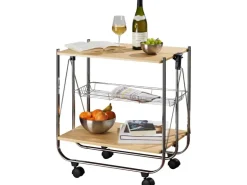 Hot Wenko Servierwagen Dinett Deluxe -Nachbildung Ahorn
