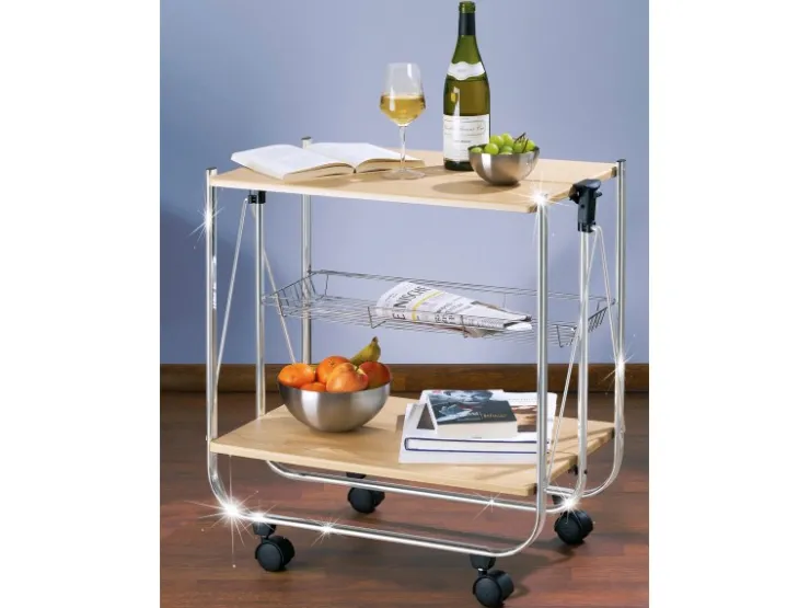 Hot Wenko Servierwagen Dinett Deluxe -Nachbildung Ahorn