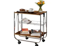 Wenko Servierwagen<Servierwagen Dinett Deluxe -Nachbildung Nussbaum