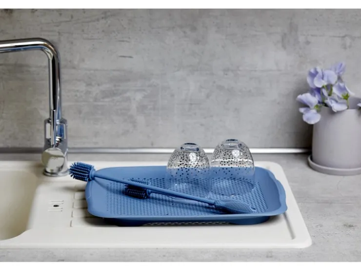 Wenko Küchenhelfer<Silikon Flaschenbürste 38 cm Blau