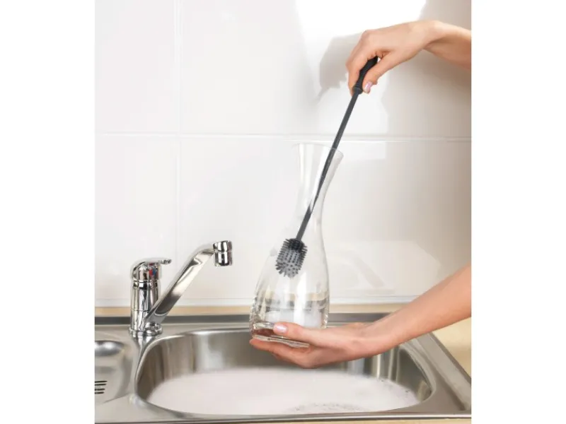 Discount Silikon Flaschenbürste 38 cm Anthrazit Küchenhelfer