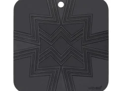 Wenko Pfannen|Küchenhelfer<Silikon-Topfuntersetzer Wesi 16 cm x 16 cm x 0,5 cm Schwarz 2 Stück