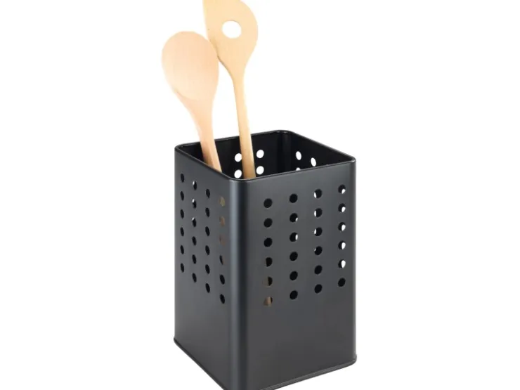 Wenko Küchenhelfer<Utensilienhalter Silio 11,5 cm x 16,5 cm x 11,5 cm Schwarz Matt