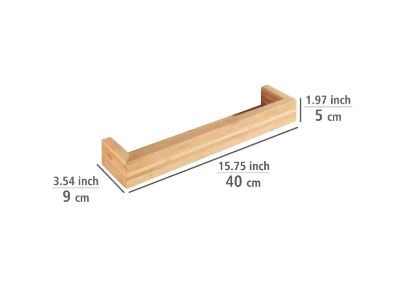 Best Wandregal Bambusa 40 cm Bambus Küchenregale