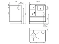 Discount Westminster Küchenofen K 176 FA-90 rechts Stahl Schwarz 5 kW