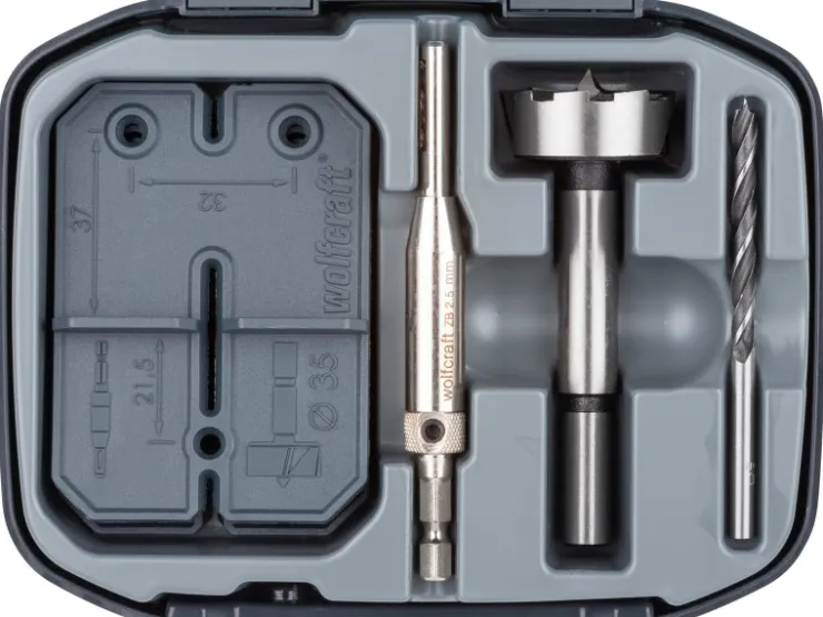 Discount wolfcraft Scharnierloch-Set, Ø 35 mm 5-teilig
