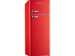 Wolkenstein Retro-Kühl-Gefrierkombination GK212.4RT Feuer EEK: E Rot