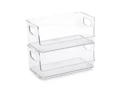 Clearance Aufbewahrungsboxen-Set Kunststoff 2-teilig Transparent Küchen-Ordnungssysteme
