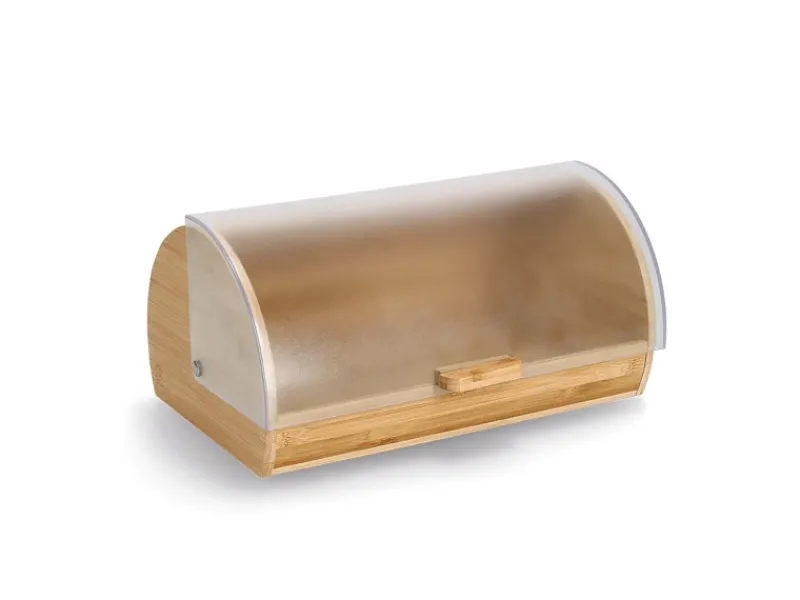 Discount Brotkasten, Bambus/Kunststoff 19 cm x 25 cm x 39 cm Transparent Küchenhelfer