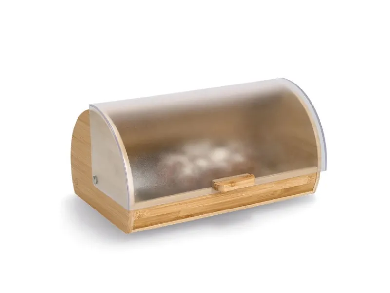Discount Brotkasten, Bambus/Kunststoff 19 cm x 25 cm x 39 cm Transparent Küchenhelfer