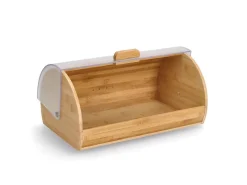 Discount Brotkasten, Bambus/Kunststoff 19 cm x 25 cm x 39 cm Transparent Küchenhelfer