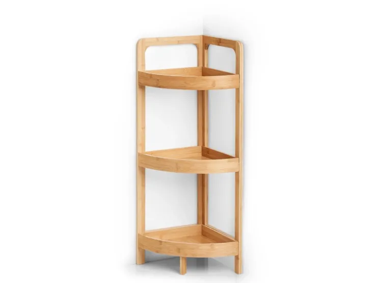 Clearance Zeller Eckregal Bambus 85 cm x 29 cm x 29 cm
