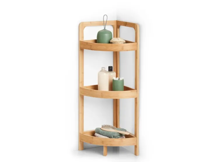 Clearance Zeller Eckregal Bambus 85 cm x 29 cm x 29 cm