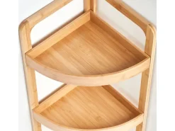 Clearance Zeller Eckregal Bambus 85 cm x 29 cm x 29 cm