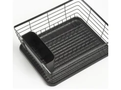 Outlet Zeller Geschirrabtropfständer Metall/Kunststoff 14,5 cm x 30,5 x 37 cm Schwarz