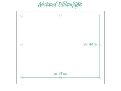 Best Zeller Herdblende-/Abdeckplatte Schiefer-Optik Glas 50 cm x 56 cm Anthrazit