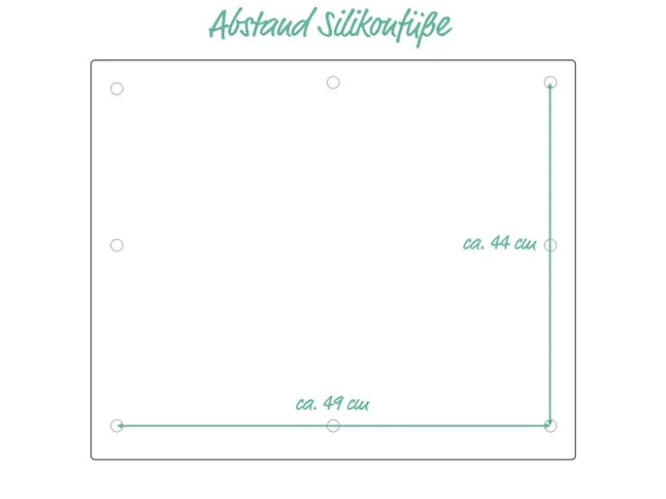 Best Zeller Herdblende-/Abdeckplatte Schiefer-Optik Glas 50 cm x 56 cm Anthrazit