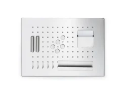 Discount Memoboard mit Utensilien 50 cm x 35 cm x 1,5 cm Edelstahl Küchen-Ordnungssysteme