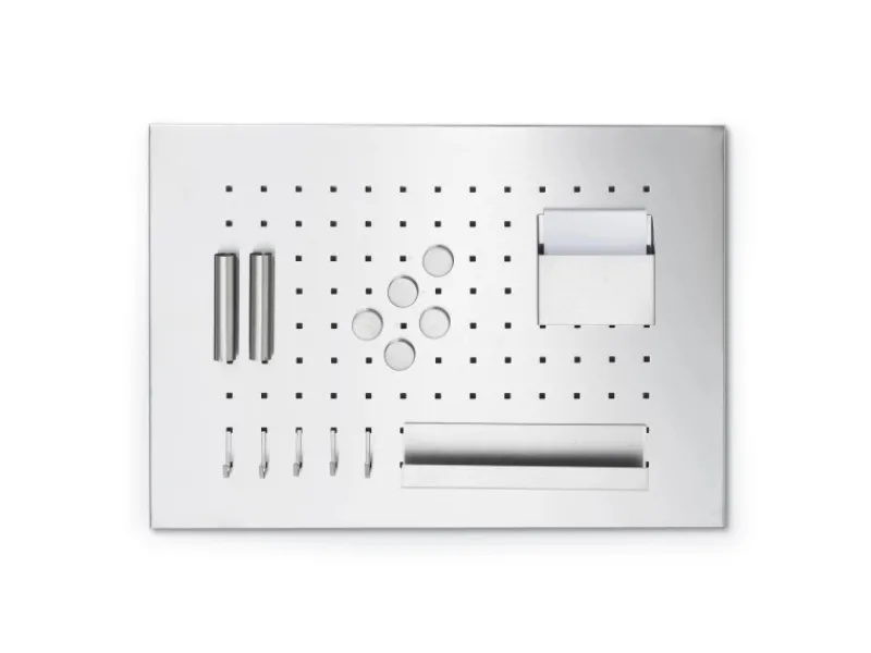 Discount Memoboard mit Utensilien 50 cm x 35 cm x 1,5 cm Edelstahl Küchen-Ordnungssysteme