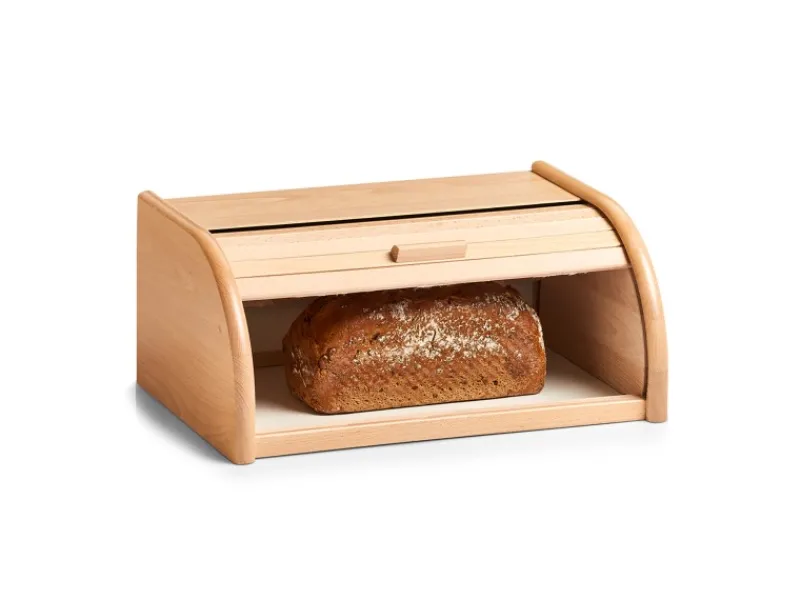 New Rollbrotkasten Buche 18 cm x 28,2 cm x 39 cm Natur Küchenhelfer