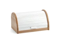 Zeller Küchenhelfer<Rollbrotkasten Buche 21 cm x 25 cm x 39 cm Weiß