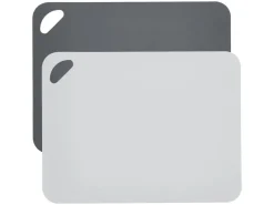 Zeller Schneidebretter<Schneidematten-Set Kunststoff 2-teilig 29 cm x 38 cm Anthrazit/Grau Anthrazit Grau