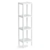 Zeller Küchenregale<Standregal mit 4 Ablagen MDF 22 cm x 22 cm x 92 cm Weiß