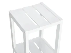 Zeller Küchenregale<Standregal mit 4 Ablagen MDF 22 cm x 22 cm x 92 cm Weiß