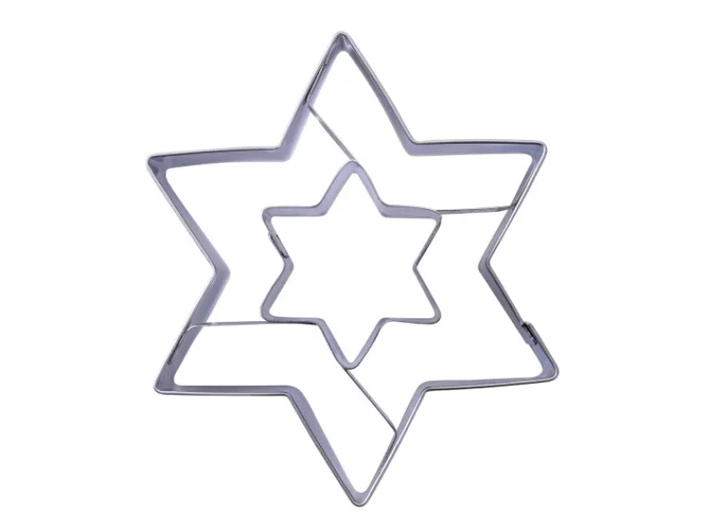 Clearance Zenker Ausstecher Linzer Stern 2 in 1 Silber Küchenhelfer
