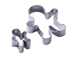 Zenker Patisserie Küchenhelfer<Zenker Ausstecher-Set Lebkuchenmann Silber 2-teilig