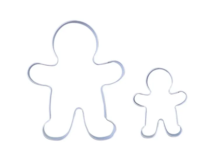 Zenker Patisserie Küchenhelfer<Zenker Ausstecher-Set Lebkuchenmann Silber 2-teilig