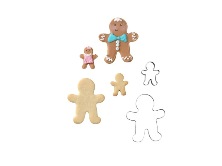 Zenker Patisserie Küchenhelfer<Zenker Ausstecher-Set Lebkuchenmann Silber 2-teilig