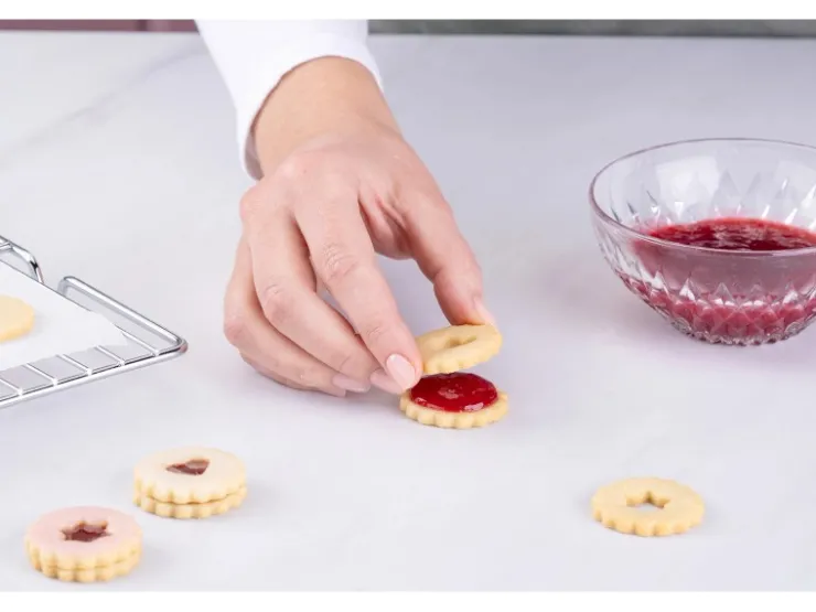 Zenker Patisserie Küchenhelfer<Zenker Ausstecher-Set Linzer Herz und Stern Silber 3-teilig