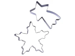Zenker Patisserie Küchenhelfer<Zenker Ausstecher-Set Sternschnuppe und Schneeflocke Silber 2-teilig