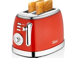 Outlet Zilan ZLN-7040 Retro 2 Scheiben Doppelschlitz Toaster 850 Watt