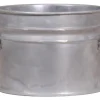 Töpfe<Zink-Übertopf mit Griffen Ø 12 cm x 11 cm Silber